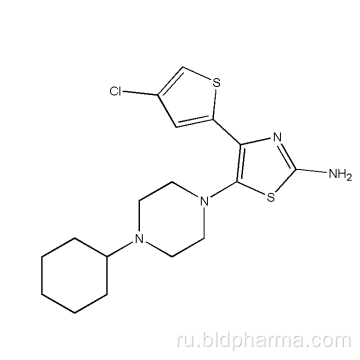 4- (4-хлоротиофен-2-ил) -5- (4-циклогексилпиперазин-1-ил) тиазол-2-амин